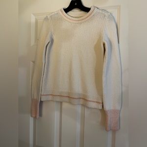 Women’s Faherty white and pink sweater